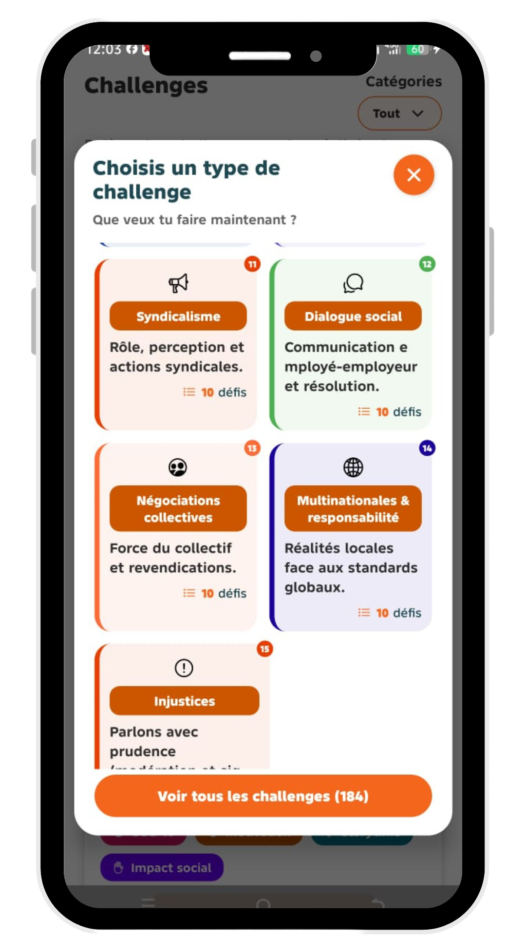 Profil professionnel PX dans un mockup smartphone
