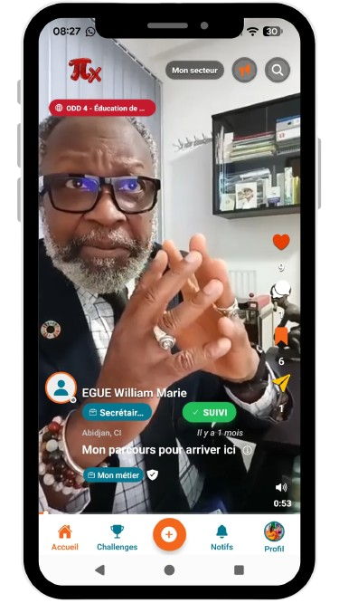 Vidéo PX dans un mockup smartphone