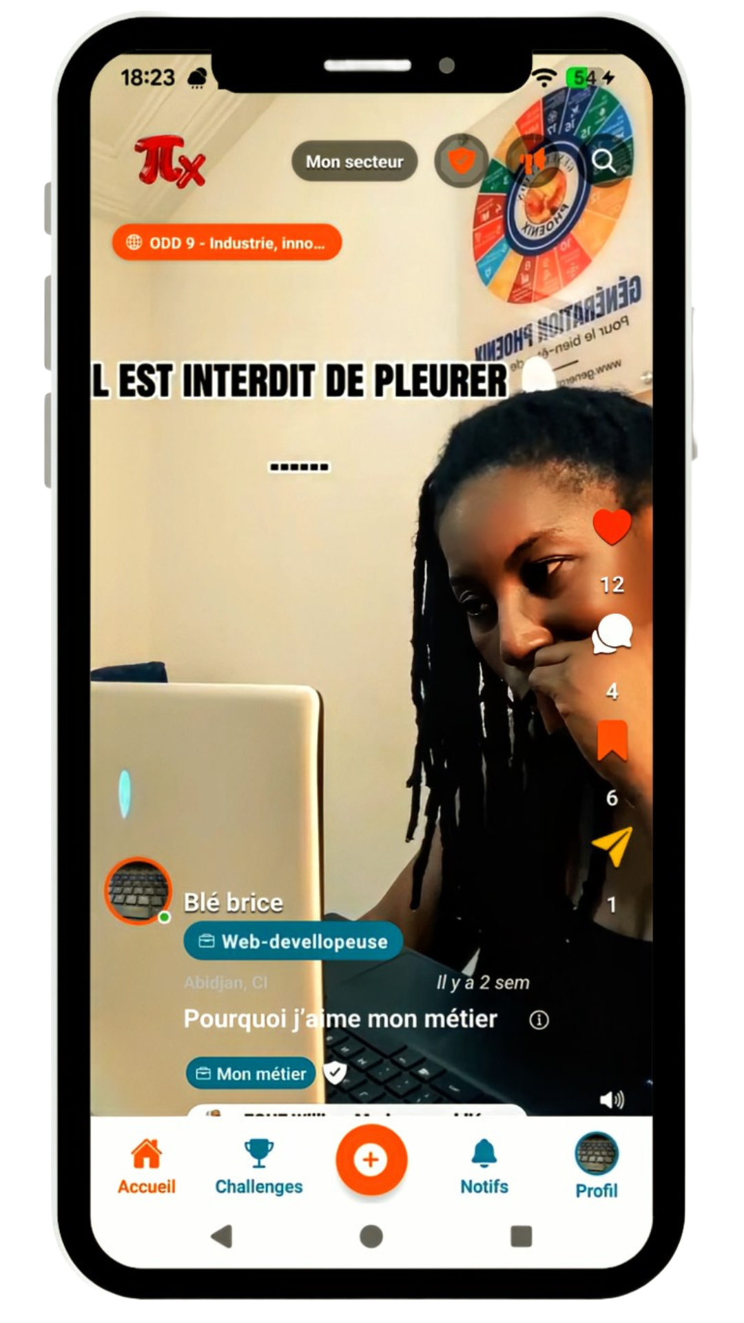 Vidéo métier dans PX