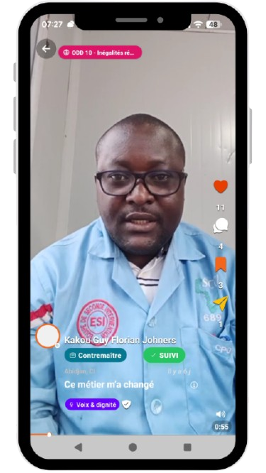 Fil d'actualité PX dans un mockup smartphone